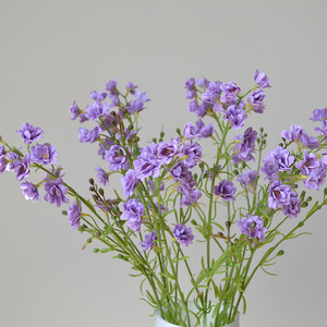 Fleur artificielle réaliste au toucher hydratant, Violet Delphinium, Accessoire pour arrangement floral décoratif, Orchidée artificielle - Product Image 1