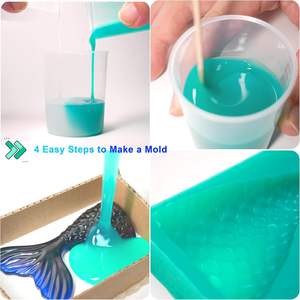 1:1 lsy סופר אלסטי סיליקון גומי 3h תרופה מהירה 1 גלון שקוף עבור תבניות הליהוק של שרף/נר/סבון/טיח - Product Image 5