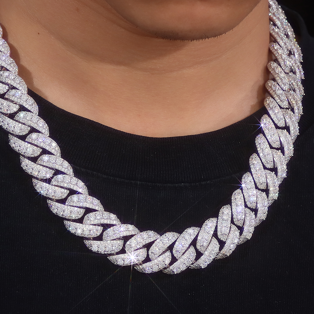 moissanite baguette cuban chain