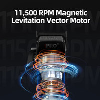 Cortadora de Pelo Profesional IPRO, Motor Magnético Vectorial de 11500 RPM, Base de Carga USB, Máquina de Afeitar, Potente Cortadora de Pelo