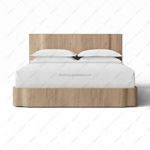 เตียงนอน FERLY รุ่นโมเดิร์นเรียบหรู ขนาดใหญ่ โครงเตียงไม้โอ๊คแท้ พร้อมหัวเตียงไม้ เฟอร์นิเจอร์สำหรับใช้ภายในอาคาร - Product Image 3