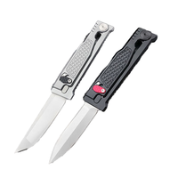 Couteau à gravité multifonctionnel portable Reggie pour l'extérieur, lame en acier D2, lame tranchante pour la chasse et le camping en milieu sauvage, couteau de poche pliable