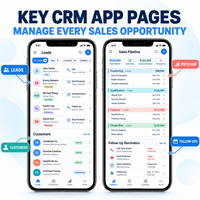 Développement d'applications de gestion de la relation client (CRM) personnalisées pour iOS et Android avec gestion des prospects et gestion du pipeline commercial LionCreate