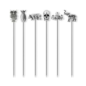 Selecciones de cóctel de acero inoxidable personalizadas, palillos de dientes de frutas, palillos de Metal para Knappogue Castle Knob Creek - Product Image 5