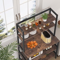 Étagère de cuisine autoportante Tribesigns avec rangement en hauteur, étagère utilitaire, organisateur de cuisine et de salle de bain, support pour four à micro-ondes