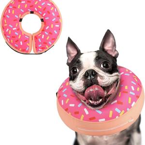 Bloemenpatroon Huisdier Opblaasbare Zachte Hals Herstelkegel Post-Operatie Watermeloenhalsband Voor Honden Plastic Materiaal - Product Image 5