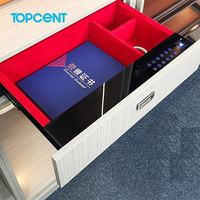 Topcent аксессуары для гардероба, система хранения вне одежды, черный внутри, красный сенсорный экран, секретный код коробки