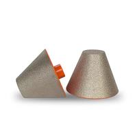 Nouveau foret à aléser diamant cône pointu plat conique bord de pierre chanfreinage tête de meulage accessoire pour outils électriques