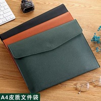 Porte-documents A4 en PU grande capacité, sac de classement de haute qualité, personnalisable avec logo pour réunions, affaires, étudiants, promotion