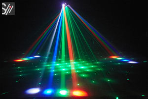 Éclairage de scène DJ, effets lumineux, faisceau, stroboscope, laser 3 en 1, mini tête mobile dynamique 50W à trois bras pour la maison, les fêtes, les clubs, les bars - Product Image 6