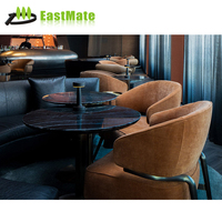 Sofá moderno de cabina de comedor de cuero individual para restaurantes comerciales, cafeterías, hoteles, escuelas, cocina de diseño americano, uso en sala de estar