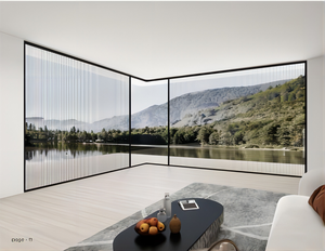 Plisse มุ้งกันยุงแทร็คต่ำพับได้ประตูบานเลื่อนโพลีเอสเตอร์สำหรับประตูหน้าต่างแบบพับเก็บได้ - Product Image 2