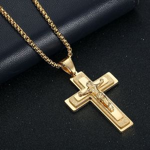 Stainless Steel <b>Cross</b> Pendant Necklace Unisex Gift Jewelry Geometric Design XG100 - Product Image 4
