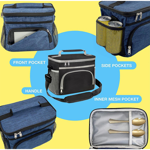Bolsa Térmica Premium <span class=keywords><strong>de</strong></span> Gran Capacidad con Cierre SBS y Organizador, Regalo Personalizable para Oficina y Actividades al Aire Libre - Product Image 5