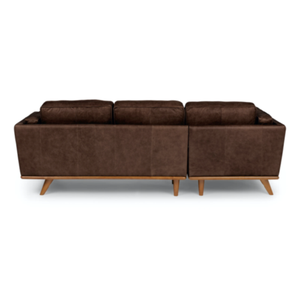 Canapé d'angle moderne en forme de L, inclinable, Chesterfield, luxe, pour la maison, en tissu velours, en cuir véritable - Product Image 6