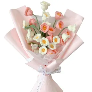 Groothandel Handgemaakte Gehaakte Bloemen Zijde Lelie Bloemen Custom Van China Fabrikant Groothandel Gehaakte Calla Lelie Bloemen