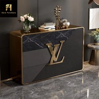 Meubles de salon haut de gamme de luxe Style moderne planche latérale en bois Buffet armoire tiroir de rangement