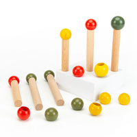 YUESHEN Accessoires pour panneau perforé en bois de style nordique personnalisé, crochet de rangement pour bâtonnets d'allumettes et tiges rondes, pièces usinées CNC