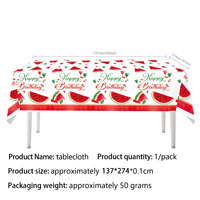 Vaisselle jetable pour fête sur le thème de la pastèque estivale, assiettes, serviettes, gobelets, 4 couleurs imprimées, haute qualité, 100 pièces