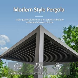 Toit à lames en aluminium, gazebo, <span class=keywords><strong>pergola</strong></span> d'extérieur pour jardin, 3x3, 4x2, 4x3, 4x4, 5x3, <span class=keywords><strong>5x4</strong></span> - Product Image 6