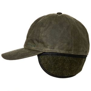 Casquette de baseball d'hiver isolée personnalisée en toile cirée durable avec cache-oreilles et cache-nuque rabattables, coupe-vent, imperméable, pour le sport et la pêche, unisexe - Product Image 1