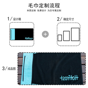 Toalla Deportiva Personalizada 40x100cm de Algodón Puro Absorbente de Sudor con Impresión de Logotipo para Gimnasio y Fitness - Product Image 5