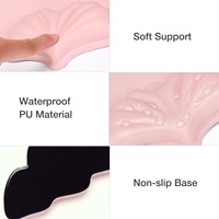 Ensemble clavier de jeu léger et confortable avec repose-poignets en forme de feuille et tapis de souris, base en caoutchouc de silicone personnalisable, en stock