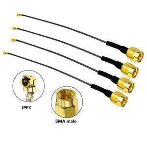 Suministro de fábrica SMA conector macho UFL U.FL Cable Coaxial WiFi antena Pigtail 1,13mm Mini Cable de extensión para tarjeta de red - Product Image 1
