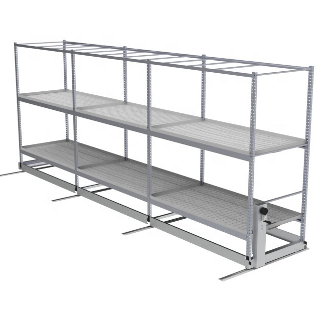 Mobile Vertical Grow Rack Ebb and Flow Table System for Commercial Medical Plants Growers