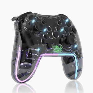 Joystick para <span class=keywords><strong>Juegos</strong></span> <span class=keywords><strong>de</strong></span> Precio Económico, Función <span class=keywords><strong>de</strong></span> Activación con un Clic, Inalámbrico 2.4G BT con Luces LED RGB para P4, <span class=keywords><strong>Switch</strong></span> y PC - Product Image 1