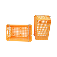 QS New Hot Items Caisses de légumes en plastique de haute qualité avec poignée en métal