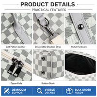 Sac de sport et de voyage en cuir durable grande capacité avec compartiment sec/humide et fermeture éclair tendance