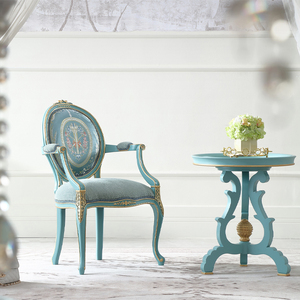 Villa mobili per la casa antico classico <span class=keywords><strong>tavolino</strong></span> rustico di piccole dimensioni <span class=keywords><strong>lago</strong></span> colore blu disegni <span class=keywords><strong>tavolino</strong></span> rotondo - Product Image 2