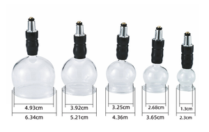 Kit de massage par ventouses sans flamme à usage domestique, avec logo personnalisable, 14 pièces, étui en aluminium et ventouses en verre à long bec - Product Image 4