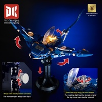 7054 Model Koleksi Ikan Setan Mekanik Robot Plastik Mainan Edukatif Blok Bangunan untuk Hadiah Ulang Tahun Anak