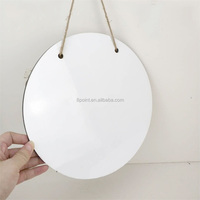 Panneau rond de sublimation de 12 "Panneaux muraux vierges en MDF de 10" Plaque photo personnalisée en bois