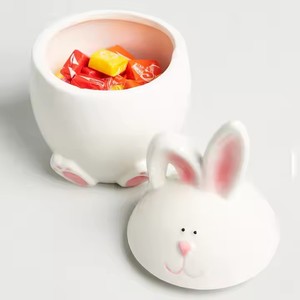 Thỏ đầu trứng hình gốm kẹo <span class=keywords><strong>Jar</strong></span> Sứ lưu trữ <span class=keywords><strong>Jar</strong></span> nhà Countertop gừng <span class=keywords><strong>Cookie</strong></span> Kẹo Trà <span class=keywords><strong>Jar</strong></span> - Product Image 3