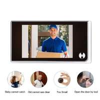 Hot Video Kijkgaatje Deurbel Camera 3.5 Inch Kleurenscherm Met 2M Lengte Kabel Digitale Ring Deur Oog Elektronische Deur Bel Viewer