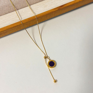 Collier chaîne de clavicule en acier inoxydable plaqué or véritable, tendance et polyvalent, vente chaude 2025 - Product Image 6