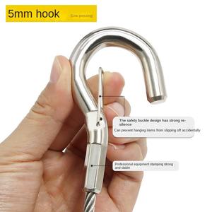 Câble de suspension en acier inoxydable de 5 mm avec boucle autobloquante télescopique réglable pour appartement et villa - Product Image 5