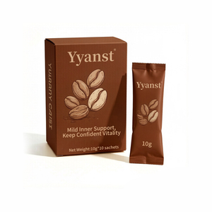 Yyanst Café en Poudre Doux pour le Bien-être Intérieur 10g*10 Sachets – Vitalité Quotidienne Confidentielle, Boisson Instantanée Bien-être aux Herbes - Product Image 1