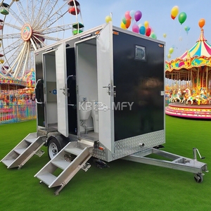 Conteneur WC mobile de luxe VIP à 2 cabines pour extérieur, prix de gros - Product Image 2