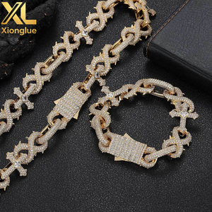 925 Sterling Silver VVS Moissanite Thorn Cross Cuban Link Bracelet <b>Iced</b> <b>Out</b> Hip Hop Bling Jewelry Luxury Diamond <b>Chain</b> Bracelet - Product Image 5