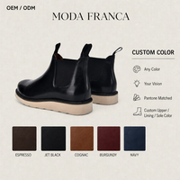 Maßgefertigte Herren-Leder-Chelsea-Stiefel mit Elastischem Einsatz, Slip-On, EVA-Außensohle, Business-Anzugstiefel, OEM ODM Private Label, 120 MOQ