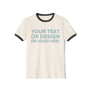Cá nhân hoá văn bản của bạn hình ảnh Hình ảnh thiết kế unisex bông Ringer T-Shirt tùy chỉnh tùy chỉnh cá nhân t Áo sơ mi TEE Áo sơ mi - Product Image 1