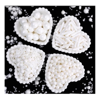 Perles de sucre en gros en bouteille/sachet, décorations blanches pour gâteaux, billes de sucre de 2 à 14 mm pour fournitures de fête DIY