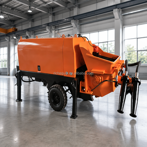 Bomba de Hormigón Húmedo Hidráulica de Alta Eficiencia, Máquina de Pulverización de Hormigón con Motor Diésel, Alimentación Estable con 1 Año de Garantía - Product Image 1