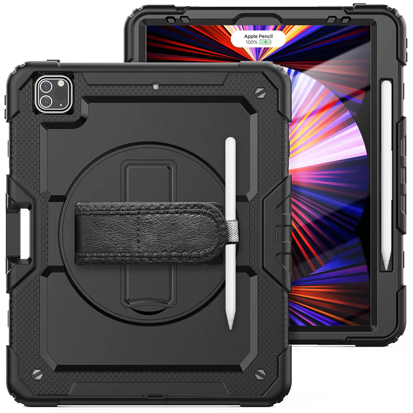 Homtak full Cover Heavy Duty Defender Shockproof rugged IPAD Stand Tablet Case For 12.9 inches