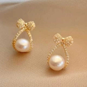 Vendita calda di tendenza stile coreano fatto a mano stella farfalla cuore strass orecchini pendenti alla moda all'ingrosso gioielli di perle - Product Image 1