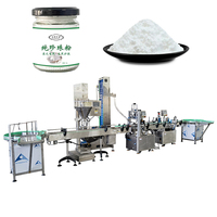 Machine de remplissage de poudre sèche (8-500g) en bouteilles, boîtes et bocaux avec machine de bouchage, machine de scellage, machine d'étiquetage et convoyeur à vis